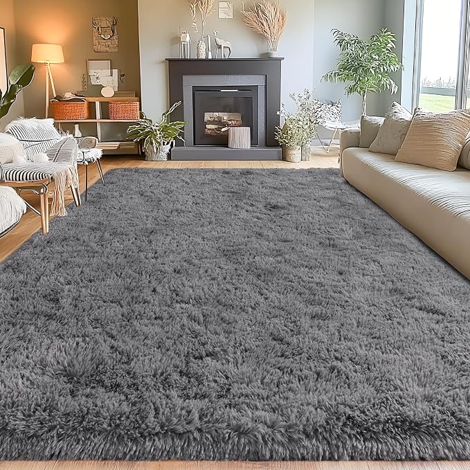 Area Rugs for Living Room 6x9, Ultra Soft Fluffy Rug for Bedroom, Modern Shaggy - Image 2