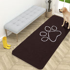 OLANLY Dog Door Mat for Muddy Paws 59x24, Paw Print Design, Absorbs Moisture by OLANLY