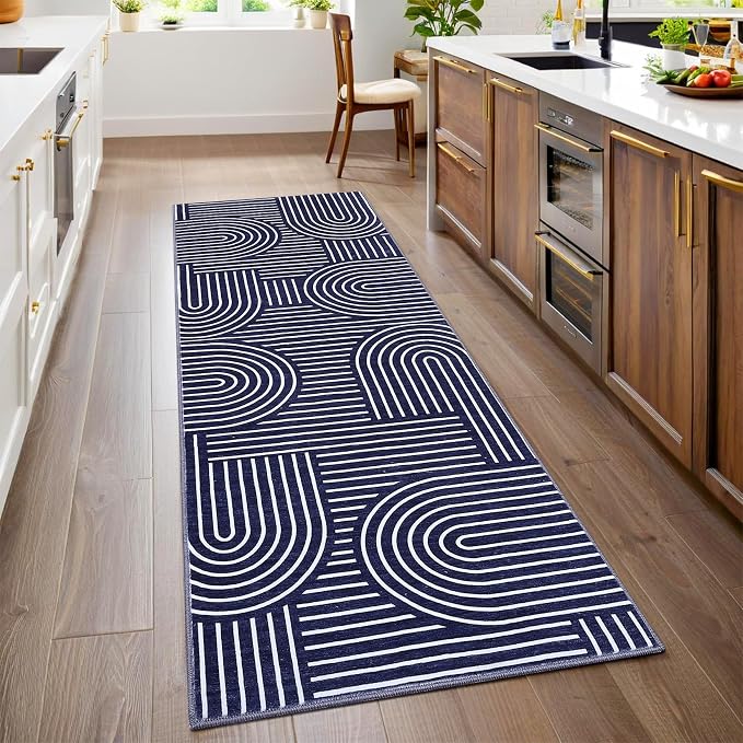 ROYHOME Modern Rug 2x6 Runners for Hallways, Abstract Kitchen Runner Rugs Non by ROYHOME