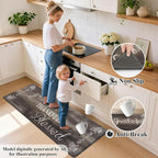 HEBE Anti Fatigue Kitchen Rugs Set of 2, Non Slip Cushioned Kitchen Mats - Image 4