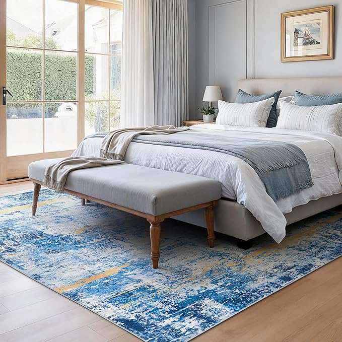 Rugflix 5x7 Area Rugs for Living Room, Washable Large Rug Stain-Resistant Low - Image 2