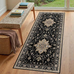 RELEANY Area Rugs Runner 3'x7' Washable Non-Slip, Floral Vintage Distress - Image 3