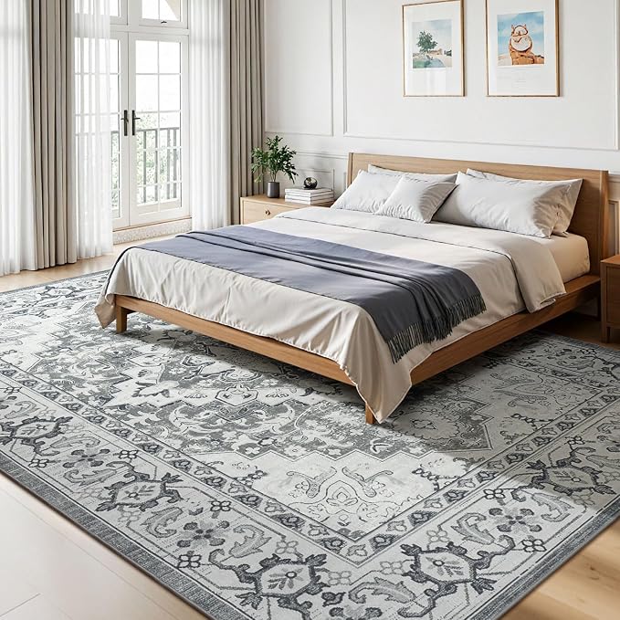 Lessymo Area Rugs 10 x 14 for Living Room, Washable Large Area Rugs Boho Faux - Image 2