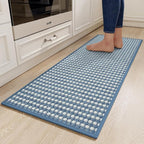 YDKGL Kitchen Rugs Non Slip Washable, Rubber Backing Soft Chenille Braided by YDKGL