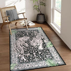 Moynesa Tiger Washable Rugs, 3x5 Entry Area Rugs, Non Slip Vintage Soft Living by Moynesa