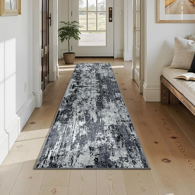 RELEANY Washable Area Rugs 2x9 Non-Slip Modern Abstract Soft - Image 8