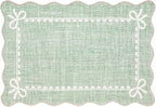GarveeHome Scalloped Bow Rug for Kitchen Floor, Sage Green Rug for Dorm - Image 4