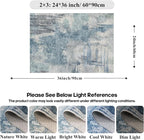 Abstract Bath Mat 2x3 Rug Washable Non-Slip Small Rugs - Image 2