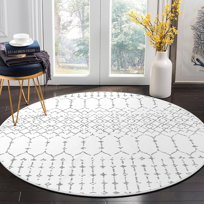 Lahome Moroccan Circle Rug 6Ft Washable Large Round Area Rugs - Image 9