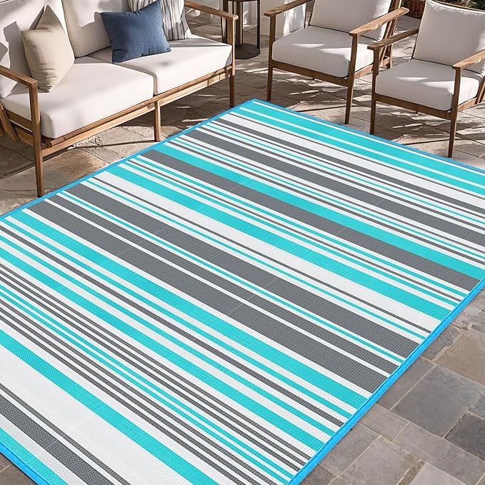 Outdoor Patio Plastic Rug Waterproof by Kalafun