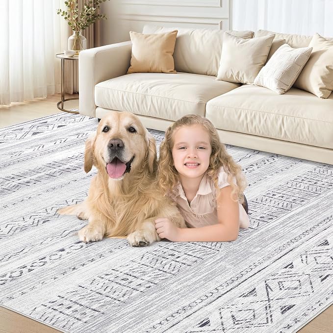 cotiled 7x9 Area Rugs Living Room Rug: Washable Boho Rugs - Image 5