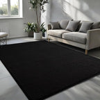 Pettop 6x9 ft Black Area Rugs for Bedroom Living Room, Washable Memory Foam - Image 2