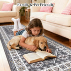 HEBE Washable Kitchen Rugs Runner 24"x72", Non Slip Hallway Runner Rug - Image 3