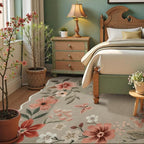 Lahome Floral Washable 6x9 Area Rugs, Soft Bedroom Rug - Image 3