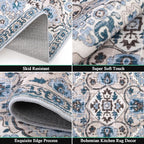 HEBE Farmhouse Kitchen Rugs Sets of 3 Non Slip Washable Boho Kitchen Rugs and - Image 3