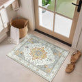 RELEANY Area Rugs Small 2'x3' Washable Non-Slip, Floral Vintage Distress by RELEANY