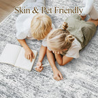 Soalmost 10x14 Area Rugs for Living Room, Non Slip Machine Washable Vintage Rugs - Image 3