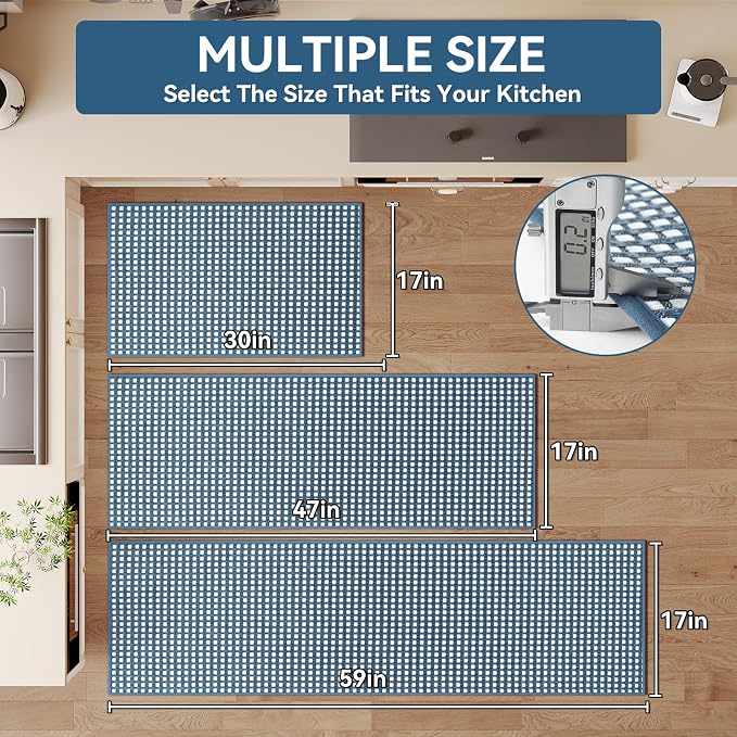 YDKGL Kitchen Mat Kitchen Rugs Sets of 2 PCS Non Slip Washable, Super Absorbent - Image 2