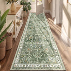 Yamaziot Washable Runner Rug 3x6 – Floral Non Slip Boho Hallway Runner Rug - Image 6