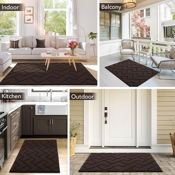 hicorfe Front Door Mat Outside Entrance, Stain and Fade Resistant, Non Slip - Image 8