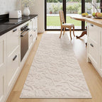Vaukki 2x6 Runner Rug for Living Room, Soft Fluffy Washable Modern Floral - Image 8