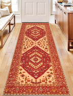 SERISSA Boho Washable Runner Rug, 2x6 Rug Runner Non-Slip Vintage Red Hallway - Image 6