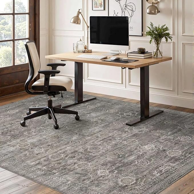 Rugxara 4x6 Rug for Living Room Bedroom, Vintage Retro Boho Area Rugs, Non Slip - Image 3