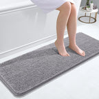 OLANLY Bathroom Runner Rugs 47x17, Extra Soft Absorbent Chenille Bath Rugs by OLANLY
