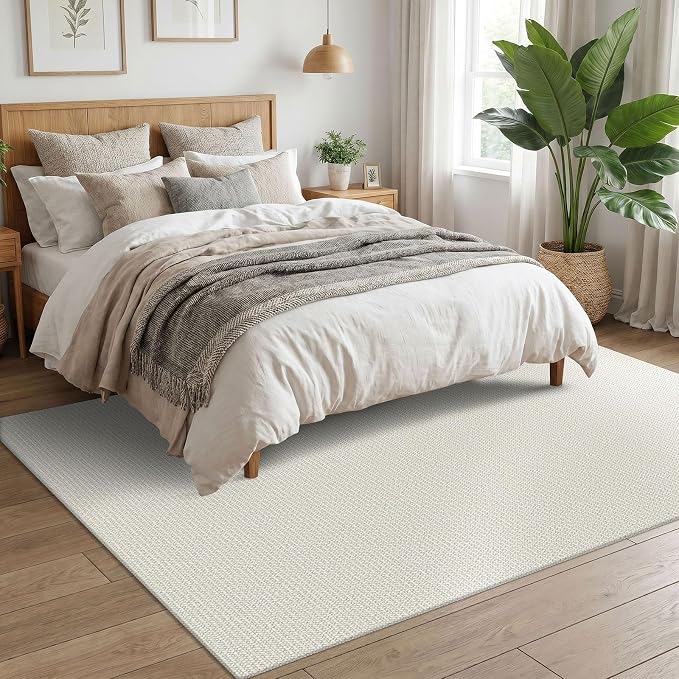 EARTHALL Washable Area Rugs 5x7 Ft Non Slip Living Room Rugs Cotton Rubber - Image 7