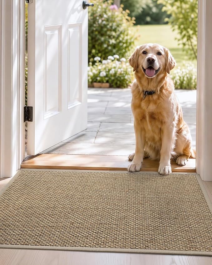 DEXI Ultra Thin Entryway Indoor Door Mat 32x48, Non Slip Rubber Backing Inside - Image 9