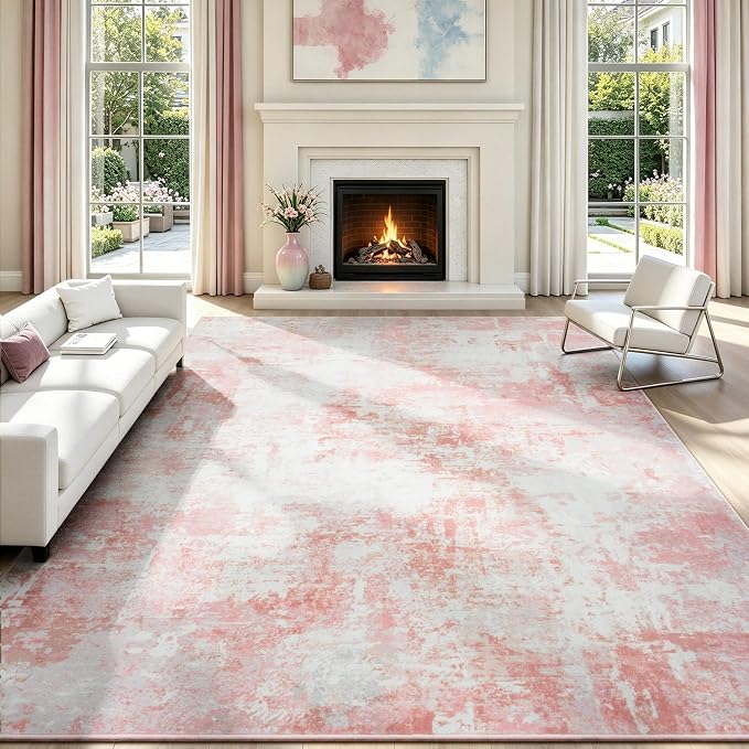 Rugflix 8x10 Area Rugs for Nursery Girls Room, Washable Large Rug - Image 9