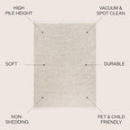 JONATHAN Y Mercer Shag Plush Tassel Cream Indoor Area Rug, Contemporary - Image 2