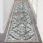 HEBE Hallway Runner Rug 2'x8' Washable Vintage Distressed Area Rugs Non Slip by HEBE