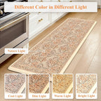 Collive Kitchen Mats Cushioned Anti Fatigue, Fall Vintage Floral Kitchen Rug - Image 7
