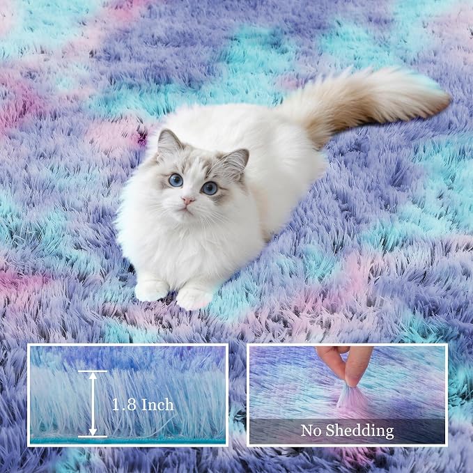 Fluffy 5x7 Area Rugs for Living Room Bedroom: Ultra Soft Shag Rug Non-Slip - Image 5