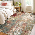 RELEANY Washable Area Rugs 4'x5' Non-Slip Modern Abstract Soft - Image 2