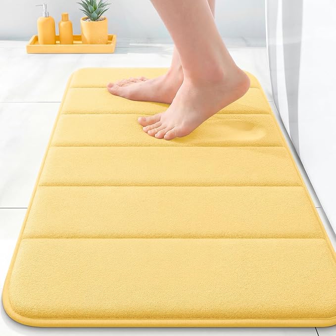 OLANLY Memory Foam Bath Mat 35x16, Super Soft Absorbent Bathroom Rugs, Quick Dry by OLANLY