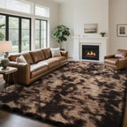 yongyangjuxin Fluffy Rug Shag Area Rug, Mottling Brown 9x12 Area Rugs by Yongyangjuxi