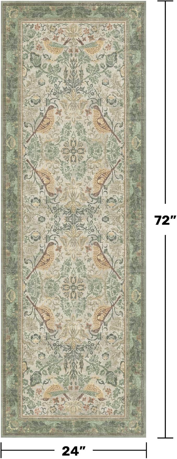 Hazo Haus Boho Long Bathroom Runner Rug 2x6 - Image 2