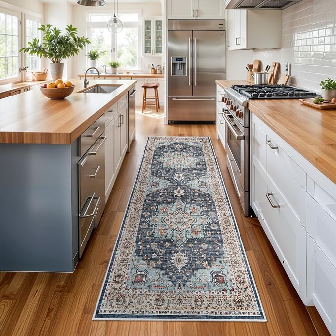 Washable Oriental Hallway Runner Rug - Image 2