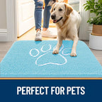 OLANLY Dog Door Mat for Muddy Paws 24x16, Paw Print Design, Absorbs Moisture - Image 6