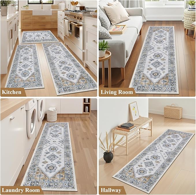 HEBE Boho Kitchen Rug Sets 3 Piece - Image 6