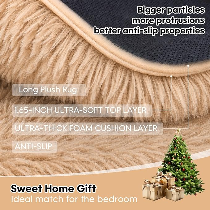 Fluffy Plush Shag Rug 5x7, Ultra Soft Rug - Image 6
