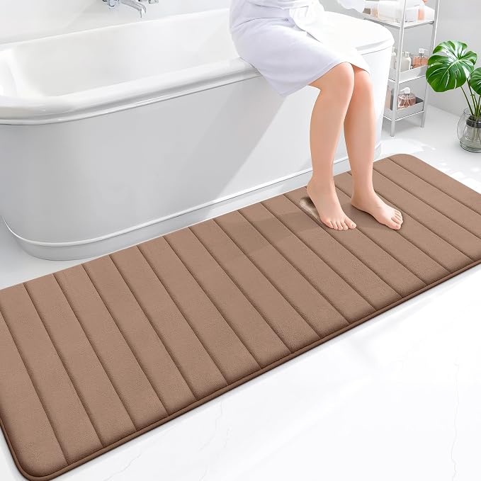 OLANLY Memory Foam Long Bathroom Rugs Runner 70x24, Super Soft Absorbent Bath by OLANLY