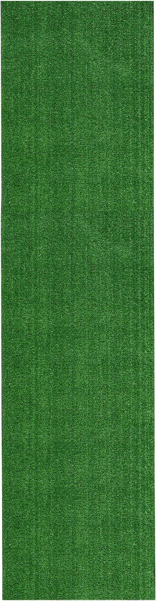 Ottomanson Artificial Grass Outdoor Runner Rug 2'7" x 10' – Waterproof Astro by Ottomanson