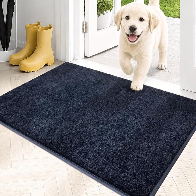 PURRUGS Dirt Trapping Door Mat 20" x 31.5", Non-Slip Machine Washable Entryway by PURRUGS