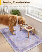 RELEANY Area Rugs Small 2'x3' Washable Non-Slip, Floral Vintage Distress - Image 3
