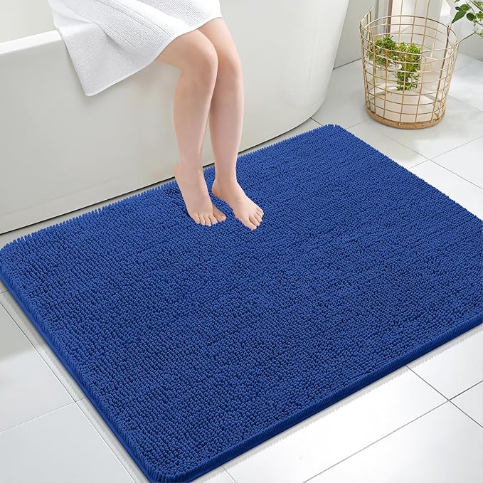 OLANLY Large Bathroom Rugs 40x32, Extra Soft Absorbent Chenille Bath Rugs by OLANLY