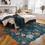 Lahome Floral Washable Area Rug, Ultra-Thin Soft Non-Slip Stain Resistant - Image 3