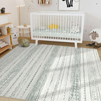 Nakagishi Green Rug Living Room 5x8: Washable Boho Large Neutral Farmhouse Soft - Image 8
